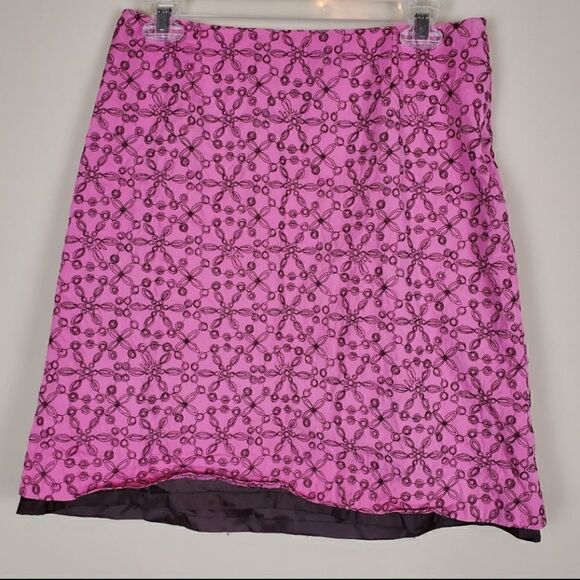 Lilly Pulitzer Pink Embroidered A-line Skirt Size 6 - Picture 1 of 6